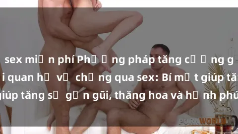 sex miễn phí Phương pháp tăng cường gắn kết trong mối quan hệ vợ chồng qua sex: Bí mật giúp tăng sự gần gũi, thăng hoa và hạnh phúc cho cặp đôi